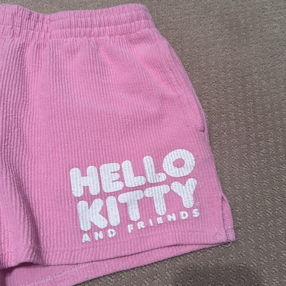 Sanrio Hello Kitty Pink Graphic Crop Top and Shorts - Picture 8 of 11